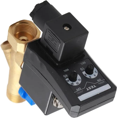 Vista 5 de Válvula de drenaje automática, G1/2 DN15 AC110V Válvula de drenaje cronometrada electrónica automática para gestión de condensados de compresor