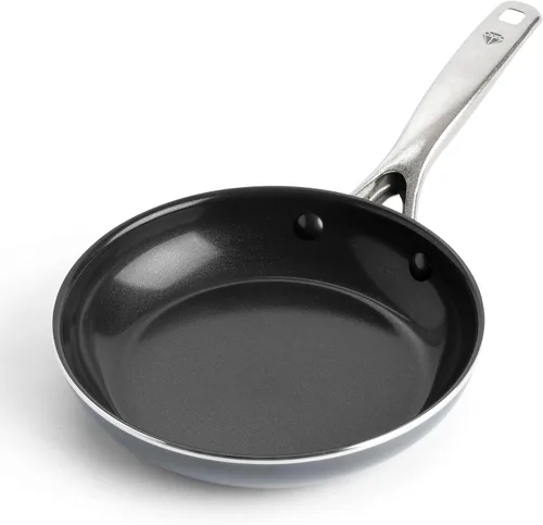 Vista 10 de Blue Diamond - Sartén antiadherente de 8 pulgadas, sin PFAS, sartén de cerámica para huevos y tortilla, con infusión de diamante, apta