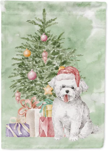 Vista 75 de Caroline's Treasures CK8213GF Bulldog Inglés #2 Regalos de Navidad y árbol de jardín Bandera de buzón Bandera decorativa para patio exterior, patio