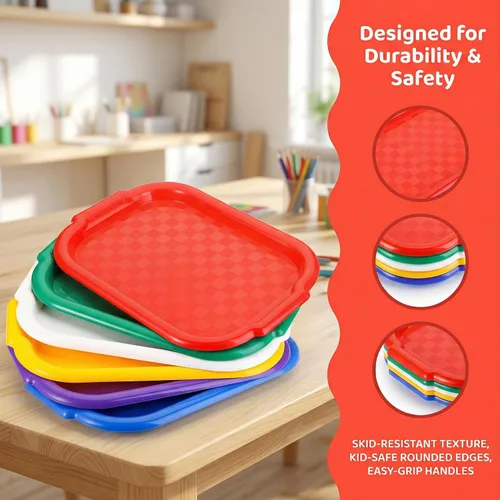 Vista 4 de Suwimut - Bandeja de plástico para actividades para niños, diseño de manualidades y manualidades, bandeja para servir para manualidades, cuentas