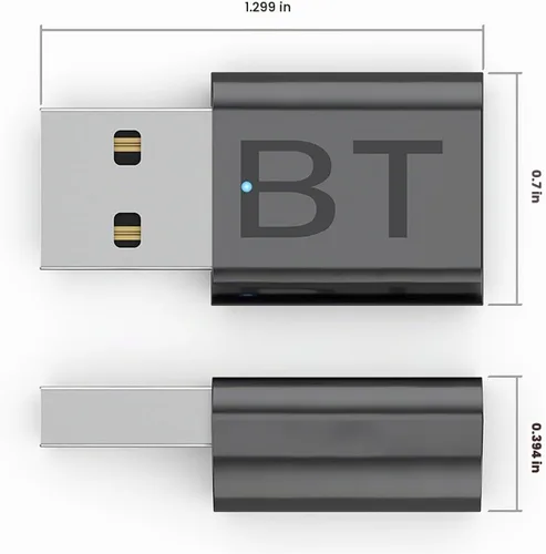 Vista 6 de Mini receptor USB Bluetooth 2-en-1 de 5.4, adaptador de audio inalámbrico 3.5mm, kit de auto, receptor de música para sistema de sonido estéreo