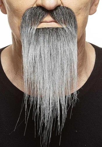 Vista 7 de Mustaches Autoadhesivo, novedoso, barba falsa de cola de pato larga, pelo facial falso, accesorio de disfraz para adultos, color negro