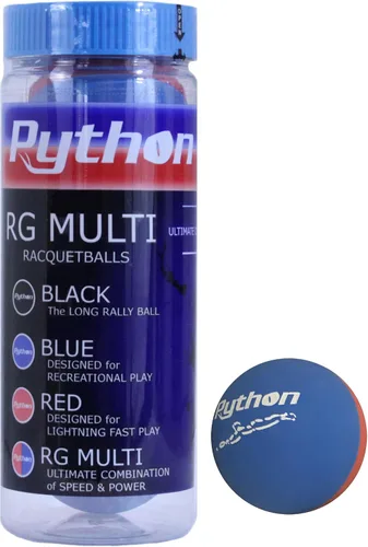 Vista 9 de Python 3 Ball Can RG - Bolas de raqueta multicolor (respaldadas por la leyenda de racquetball Ruben González!)