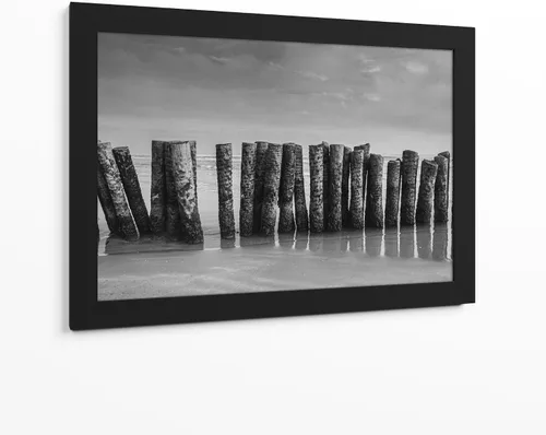 Vista 9 de Canvas Lab Miramar Beach Tampico by Jaime López Portillo 11 x 7 in Fine Art Framed Print, Frame Color: Black, With Mat