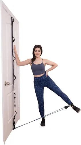 Vista 6 de Lumia Wellness Correa de anclaje para ejercicios de banda de resistencia, banda de gimnasio de puerta resistente, gimnasio multipunto de cuerpo