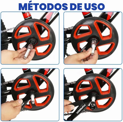 Vista 4 de Oumers Extractor de manivela de bicicleta/removedor de brazo y removedor de soporte inferior con llave inglesa/llave de 0.630 in. Kit
