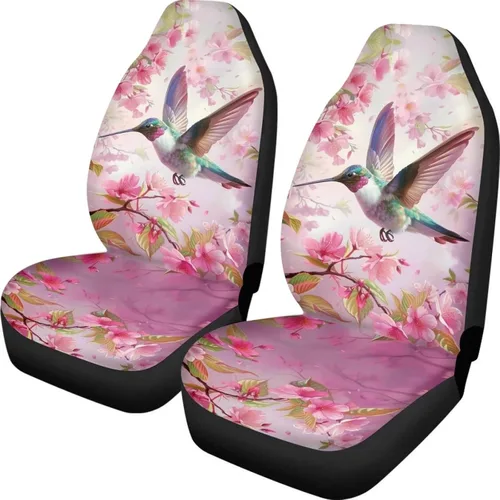 Vista 42 de INSTANTARTS Fundas de asiento de coche con diseño de dalia estética, solo para asientos delanteros, protector de asiento de vehículo, 2 unids/set