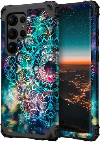 Vista 119 de Hocase Funda para Samsung Galaxy S26 Ultra, mandala beige