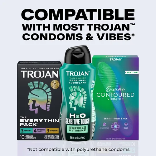 Vista 9 de TROJAN Lubricante H2O Sensitive Touch Lubricante a base de agua, lubricante personal, 5.5 onzas líquidas
