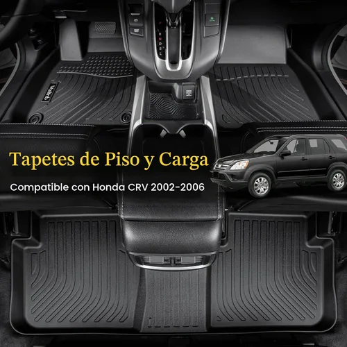 Vista 2 de Alfombrillas para Honda CRV 2002-2006, forros para todo tipo de clima, ajuste personalizado, accesorios duraderos para Honda CRV 2002-2006