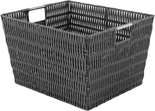 Vista 11 de Whitmor Rattique - Canasto para estante pequeño, gris