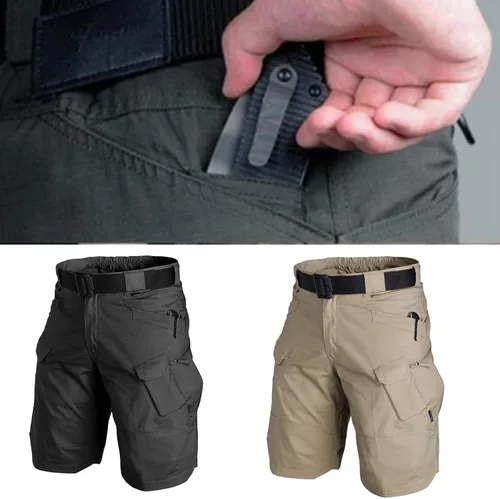 Vista 7 de ADILAIDUN 2023 Upgraded Tactical Outdoor Shorts,Waterproof Quick Dry with Multi Pockets Short Pants,Tactical Shorts for Men