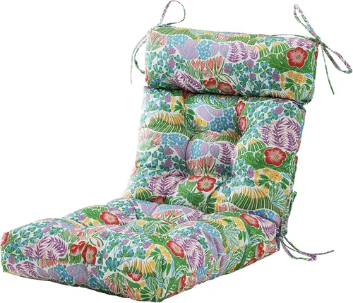 Vista 16 de ARTPLAN Cojín floral Adirondack de 44 x 21 x 4 pulgadas de mimbre para Azul (Blue Bamboo)