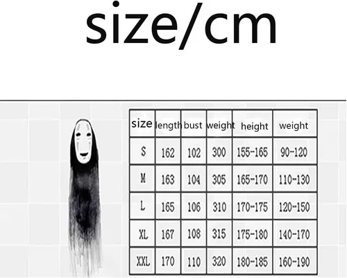 Vista 7 de No Face Man Kaonashi - Disfraces de cosplay de Halloween, conjunto completo de disfraz con máscara+ropa + guantes