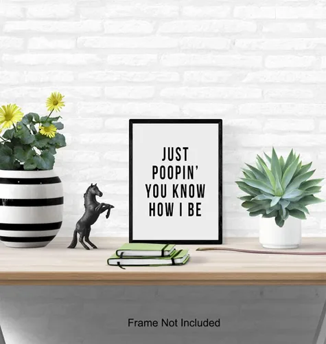 Vista 5 de Póster decorativo de pared de baño de oficina, decoración única para baño, baño de invitados, tocador, sala de descanso, regalo divertido