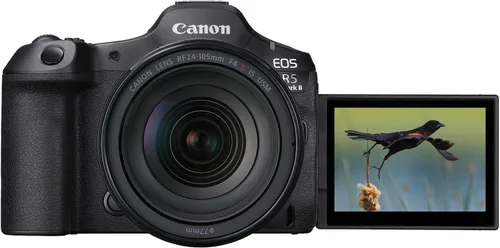 Vista 2 de Cámara sin espejo Canon EOS R5 Mark II con lente RF24-105mm F4 L is USM, sensor retroiluminado de fotograma completo, 45MP, video 8K