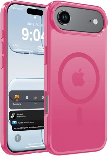 Vista 110 de WRJ Funda magnética mate para iPhone Air de 6.5 pulgadas, [compatible con Magsafe] [protección contra caídas de grado militar], delgada Negro