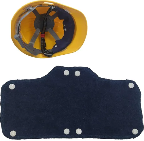 Vista 14 de Colorful Sweatband for Hard Hat Washable Velvet Terry Cotton Hard Hat Liner NAEE snap on Negro