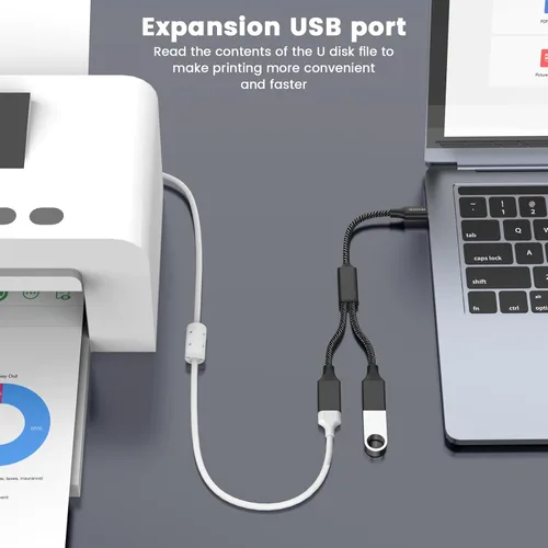 Vista 4 de MOGOOD Divisor USB C a USB, adaptador OTG tipo C a USB 2.0 dual, transferencia de datos de 480 Mbps, compatible con MacBook Pro, iPad Air, Surface