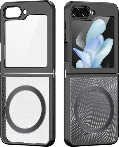 Vista 10 de Funda para Galaxy Z Flip 5 (2023), [protector de pantalla integrado] compatible con protección MagSafe a prueba de golpes, funda magnética mate