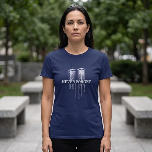 Vista 4 de The Goozler Never Forget Flag - Camiseta Azul marino