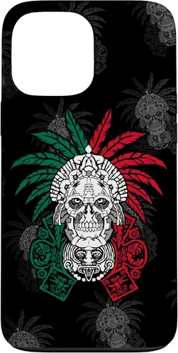 Vista 24 de Aztec Warrior Skull - Funda para iPhone 17, diseño de antepasados mexicanos