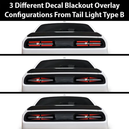 Vista 5 de BOGAR TECH DESIGNS - Cubierta opaca de vinilo para piloto trasero de carreras compatible con Dodge Challenger 2015-2024, brillante tipo B