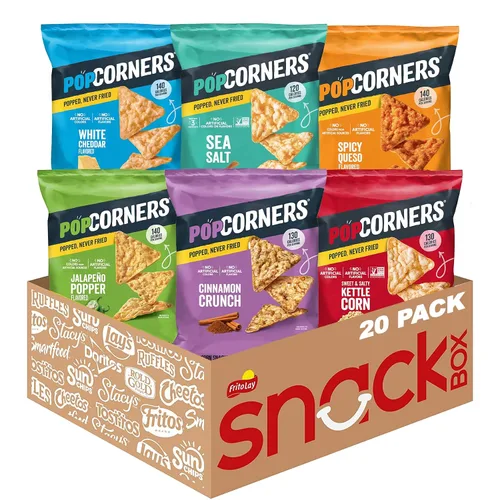 Vista 12 de PopCorners Snacks sin gluten, paquete variado de 3 sabores, bolsas de 1 onza (paquete de 20)