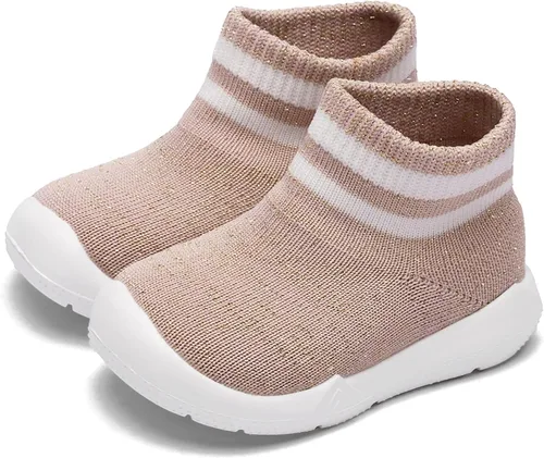 Vista 3 de Engtoy Baby Sock Shoes Baby Walking Shoes Infant Non-Slip Breathable Slippers with Soft Rubber Sole Baby Boys Girls Slip On Sneakers