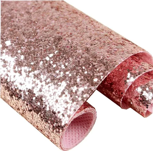 Vista 6 de Papel tapiz autoadhesivo con purpurina gruesa dorado champán brillante, papel tapiz con purpurina brillante para pared