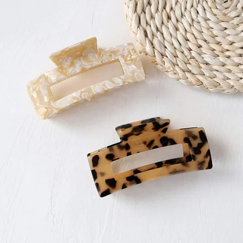 Vista 8 de Pinzas para el cabello de 3 pulgadas, diseño francés, pinza rectangular para el cabello para mujeres, damas y madres (paquete de 2)