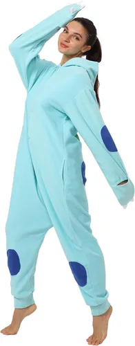 Vista 3 de Funnyparty Pijama de cosplay de animales de dibujos animados mameluco disfraz de Halloween adulto de una pieza ropa de dormir mujeres hombres