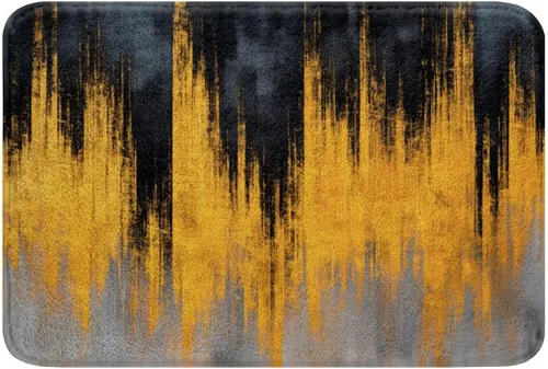 Vista 18 de Feelyou Beige Brown Bathroom Rugs Abstract Geometric Bath Mats Modern Art Bathroom Accessories Floor Doormats 16"x24" Soft Microfiber