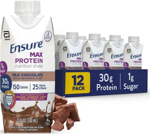 Vista 9 de Ensure Max Protein - Batido de proteína sabor a pastel de cumpleaños Listo para beber 30 gramos de proteína para la salud muscular 1 gramo