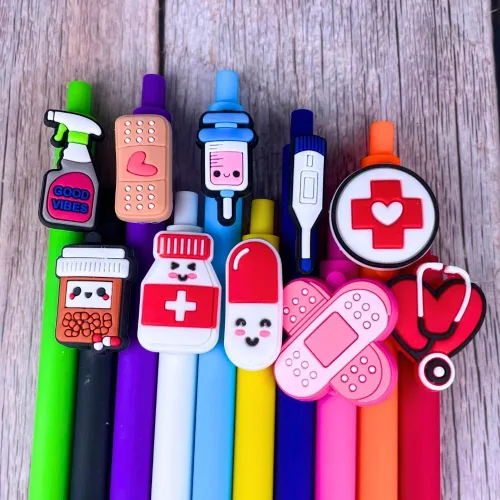 Vista 6 de 10 bolígrafos para enfermeras Divertido juego de bolígrafos lindos para enfermeras, accesorios para el trabajo, estudiante de enfermería