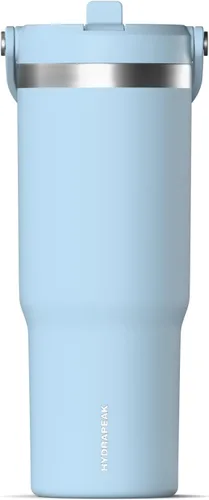 Vista 28 de Hydrapeak Nomad - Vaso de 32 onzas con asa y tapa con popote, a prueba de fugas, doble aislamiento, vaso de acero inoxidable de 32 onzas (almendra)