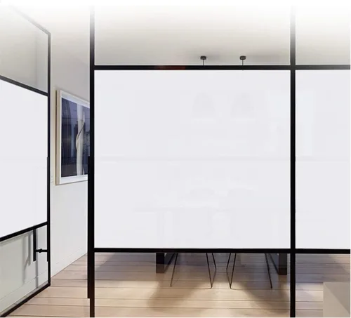 Vista 5 de Película de privacidad para ventana, película de vidrio opaco, sin pegamento, protección UV, autoadhesiva, para oficina o hogar, varios tamaños