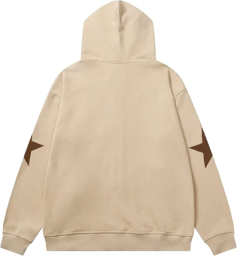 Vista 2 de Aelfric Eden Sudadera de gran tamaño con capucha de esqueleto con cremallera para hombre, sudadera con capucha vintage con cuello redondo