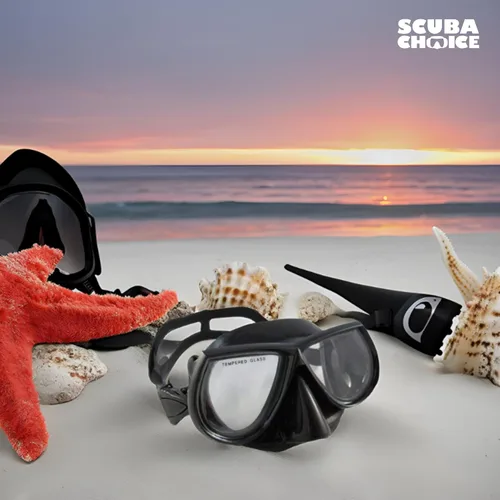 Vista 6 de Spearfishing Mask Low Volume Silicone, Comfortable Fit & Clear Vision for Freediving, Scuba Diving, Underwater Exploration Ideas