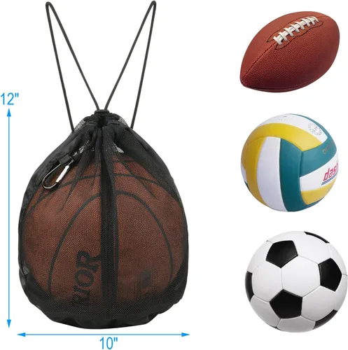 Vista 2 de Cosmos Mochila de baloncesto – Bolsa de baloncesto – Bolsa de almacenamiento de una pelota de fútbol de malla para equipo de voleibol y rugby