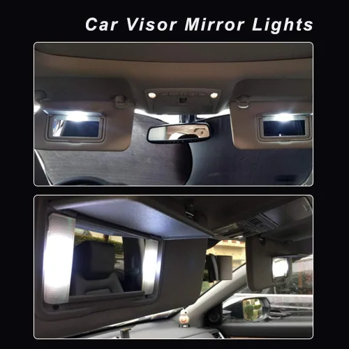 Vista 7 de YM E-Bright Festoon LED blanco de 1.142 in para luces de espejo de visera de coche, 6641 6612F 7065 LED Festoon Bulb 12V Dome Light, 4014-9SMD