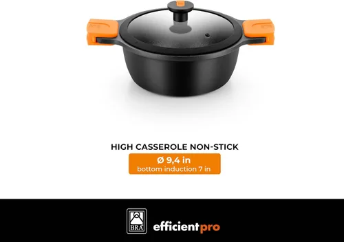 Vista 10 de BRA COOKWARE Efficient Pro Juego de utensilios de cocina de 10 piezas Aluminio fundido antiadherente 10 Pot & Pan Set w/ 2 Pots, 1 Sauté Pan, 2