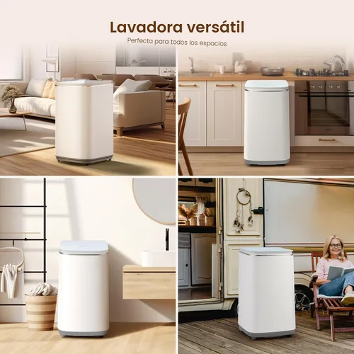 Vista 6 de Lavadora portátil HAVA de 0.8 pies cúbicos de capacidad, mini lavadora y secadora de centrifugado 104 °F & 140 °F Hot Wash Options, Upward
