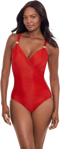Vista 23 de Miraclesuit Traje de baño de una pieza con brasier con aros y control de abdomen para mujer