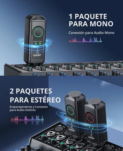 Vista 4 de LEKATO Receptor Bluetooth XLR, BT 5.3, 48 kHz/24 bits, adaptador Bluetooth inalámbrico para mesa de consola mezcladora, mezcladores de audio