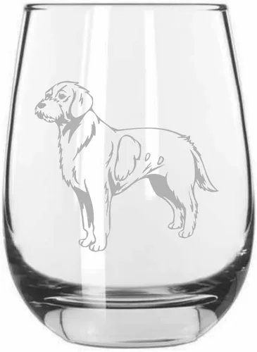 Vista 164 de Shar Pei (chino) - Vaso de vino sin tallo grabado para perro, 15.25 onzas