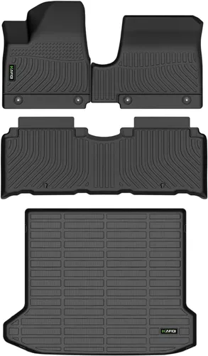 Vista 61 de Floor Mats & Cargo Liner for Jeep Grand Cherokee L 2021-2026 6-Seats Apto para consola central, con alfombrilla de respaldo, ajuste personalizado
