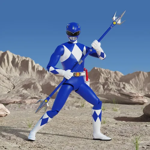Vista 4 de Super7 Mighty Morphin Power Rangers ULTIMATES! Wave 3 - Figura de acción de Blue Ranger