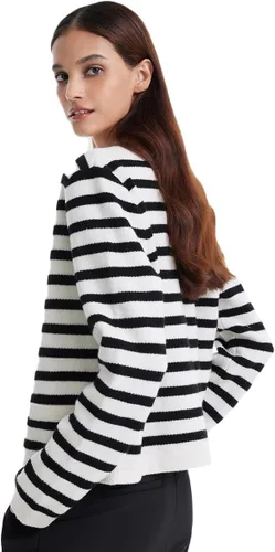 Vista 2 de GOELIA Women's Short Cardigan Sweater Blazer, Crewneck Button Up Knit Sweaters