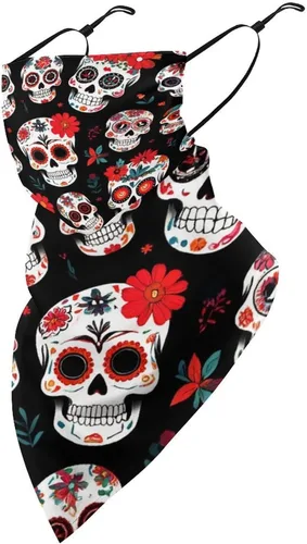 Vista 18 de Bufanda reutilizable con protección solar UV para las orejas, bandana reutilizable para la cara Color985
